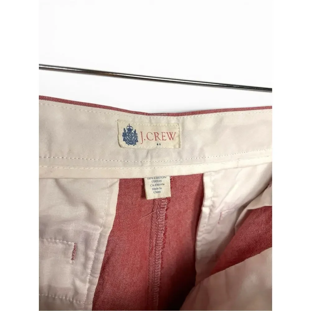 Men's J Crew Classic sunset Red Cotton  Shorts size 38